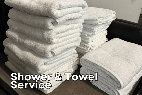 (5) ESTLR Membership Perks - Shower & Towel Service